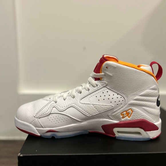 Jordan Big Kid's Jumpman White/Cardinal Red - Picture 7 of 7